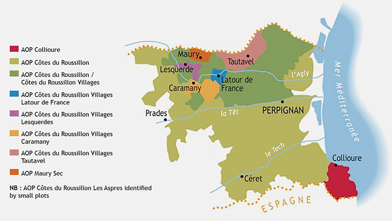 Tên Gọi Vùng Roussillon Aop