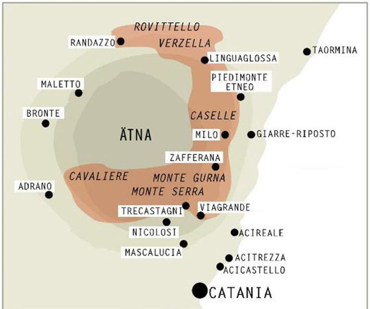 Etna Doc Wine Map