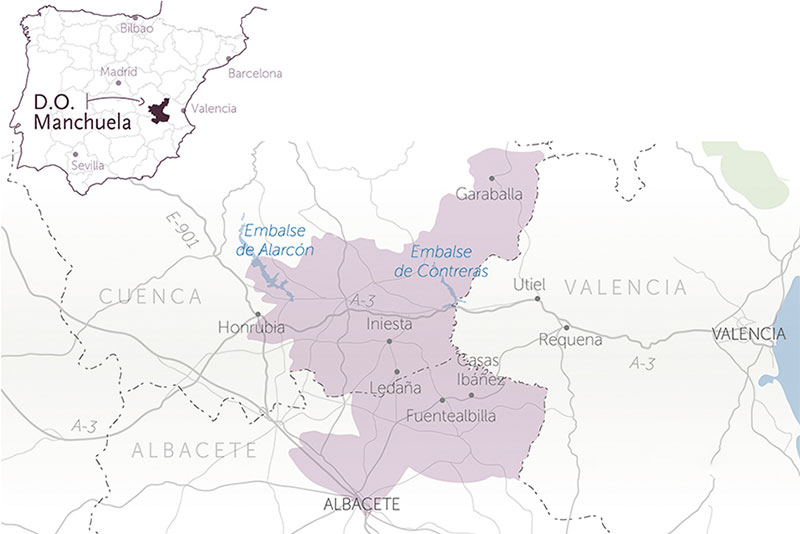Bản đồ Vùng Do Manchuela Tây Ban Nha