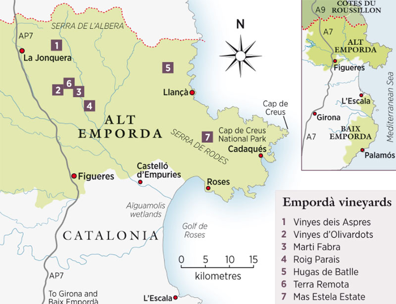 Bản đồ Vùng Empordà Catalonia