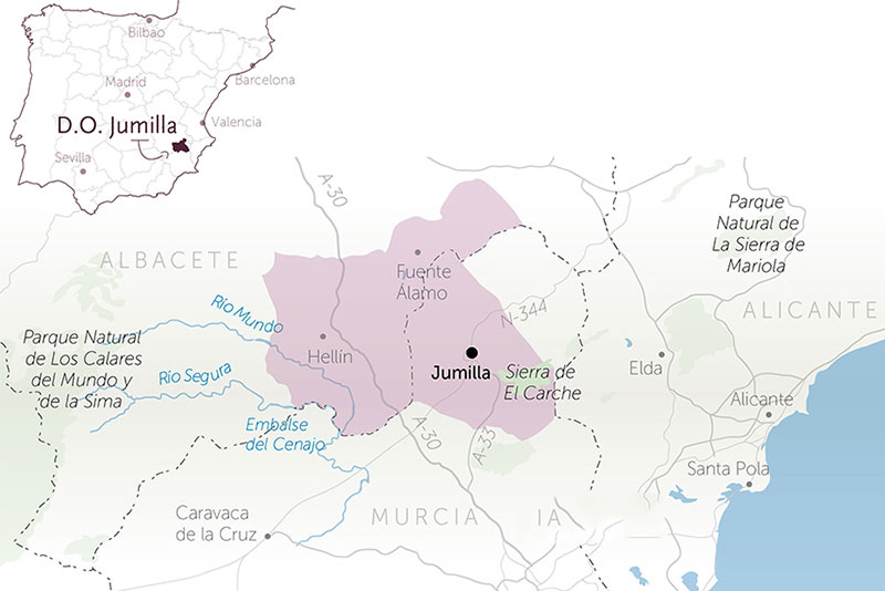 Bản đồ Vùng Do Jumilla Tây Ban Nha