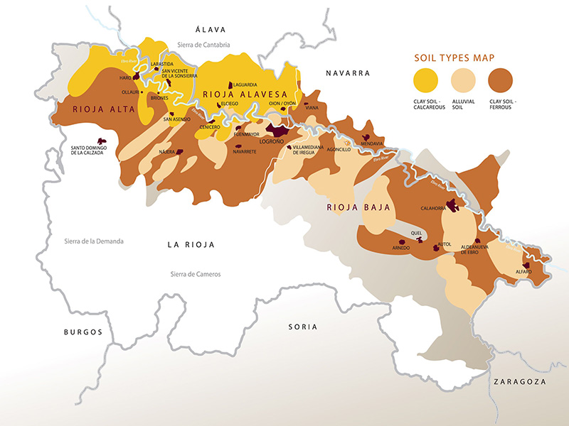 Bản đồ Vùng Rioja Tây Ban Nha