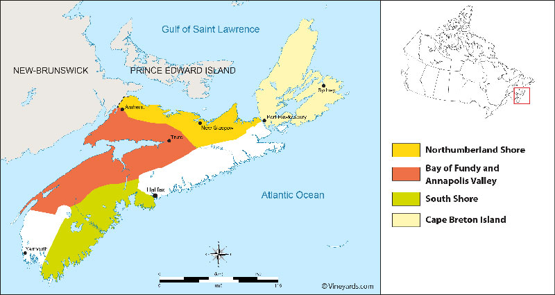 Bản đồ Vùng Nova Scotia Canada