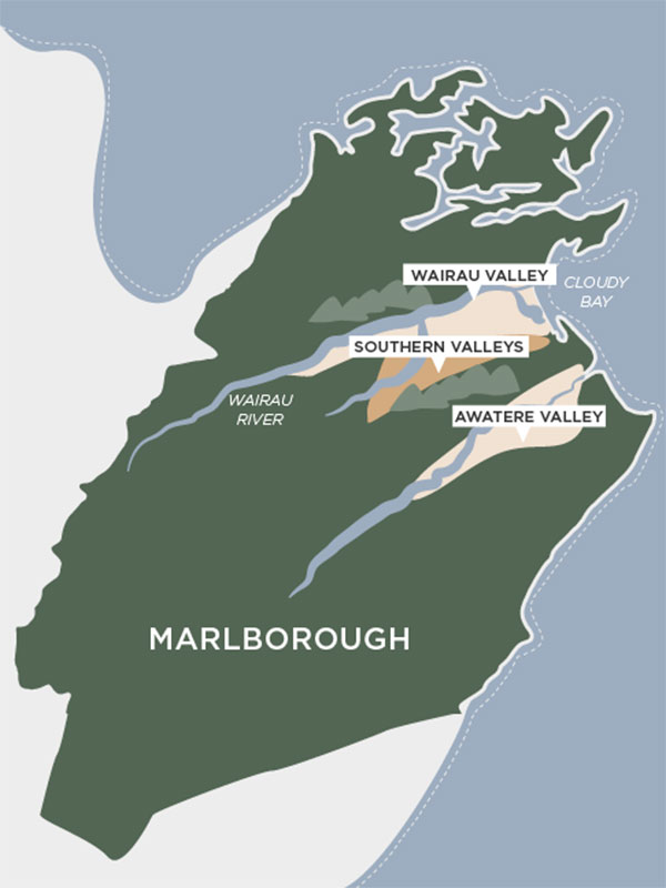 Bản đồ Vùng Rượu Vang Marlborough New Zealand