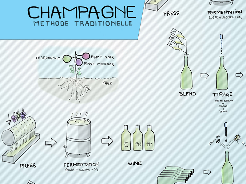 Quy Trình Sản Xuất Rượu Champagne