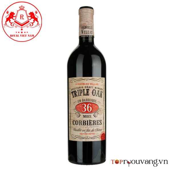 Rượu Vang đỏ Triple Oak 36 Mois Corbieres